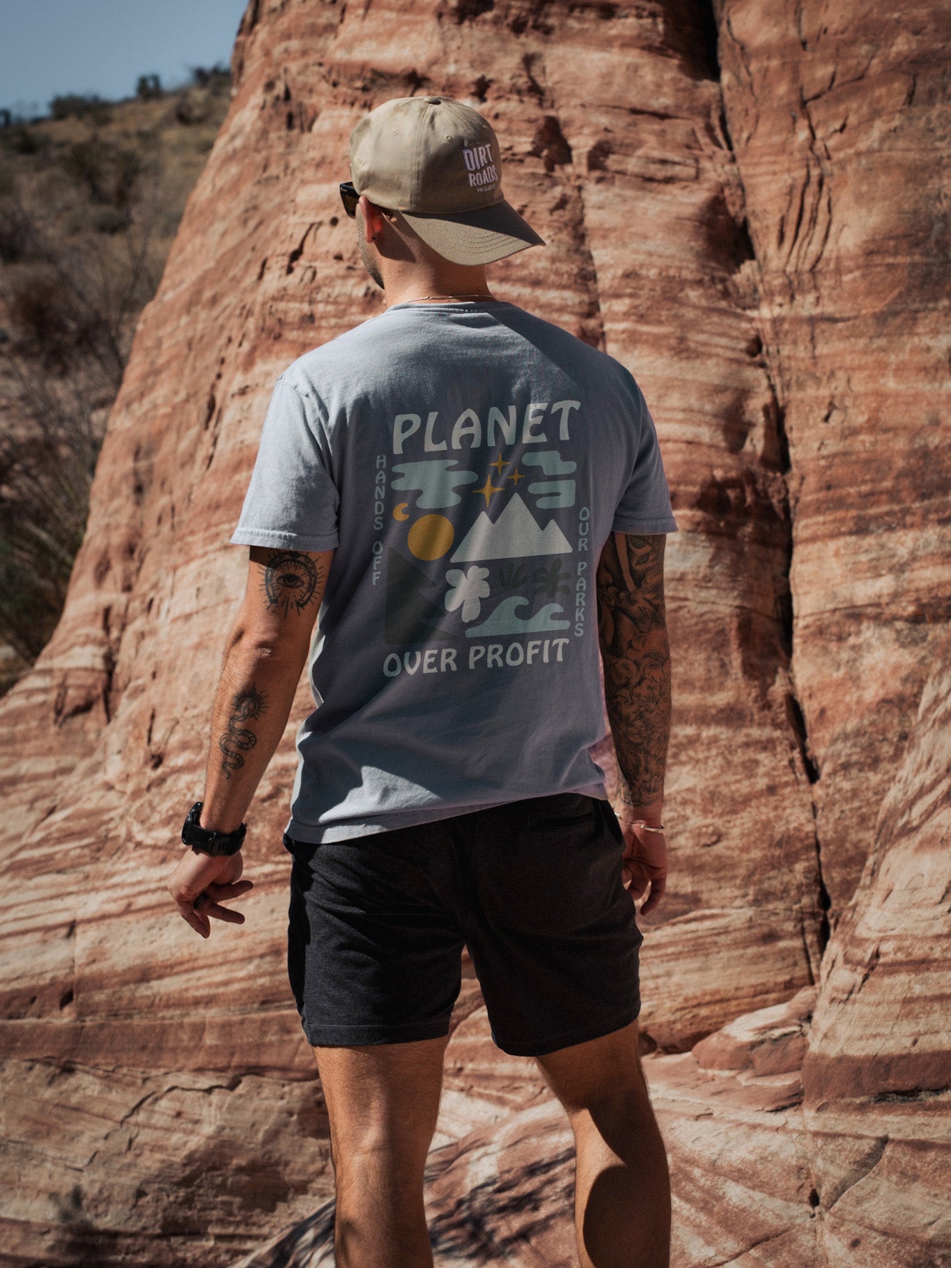 Planet Over Profit Classic Tee - Ice Blue