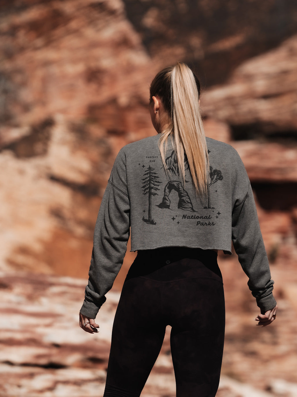 Protect Our National Parks Women's Cropped Sweatshirt