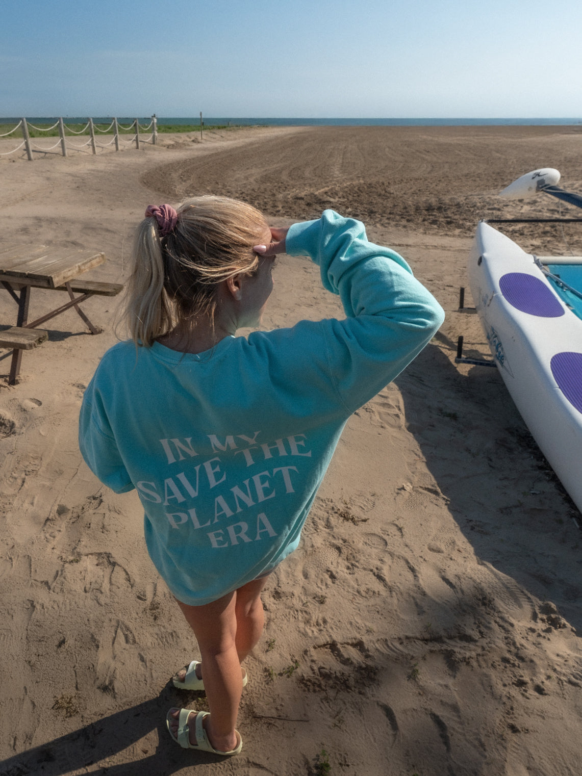 Save the Planet Era Crewneck - Chalky Mint
