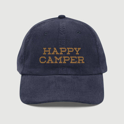 Happy Camper Corduroy Cap