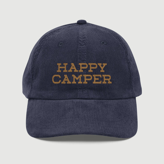 Happy Camper Corduroy Cap