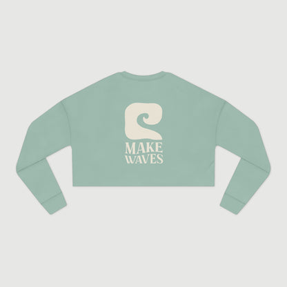 Make Waves Women's Cropped Sweatshirt