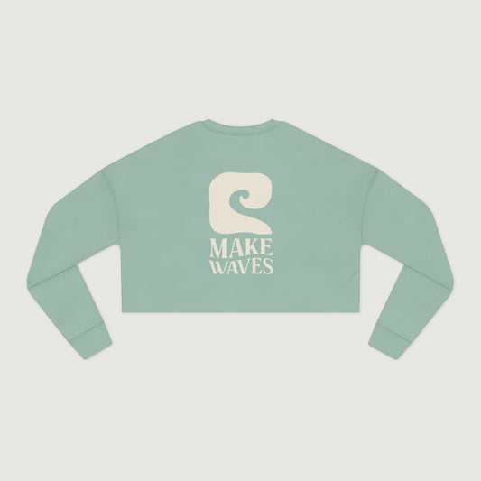 Make Waves Women's Cropped Sweatshirt