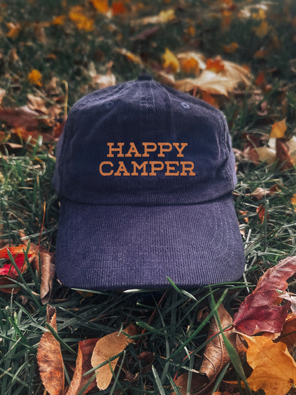 Happy Camper Corduroy Cap